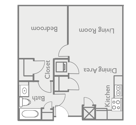a floor plan of a bedroom apartment
